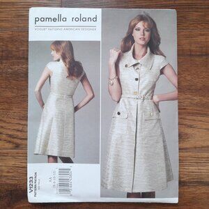 Vogue 1233 Dress Sewing Pattern Size 6 8 10 12 Pamella Roland UNCUT